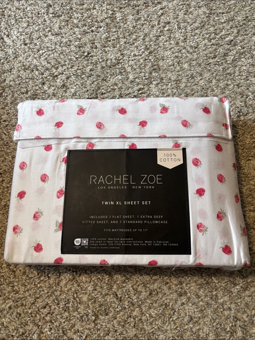 NWR Rachel Zoe Raspberry Twin XL Sheet Set